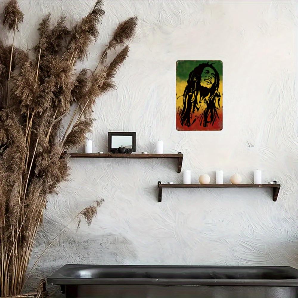 Винтажная железная вывеска в стиле регги - Настенная декоративная табличка Раста для бара, Водонепроницаемое и погодостойкое металлическое искусство