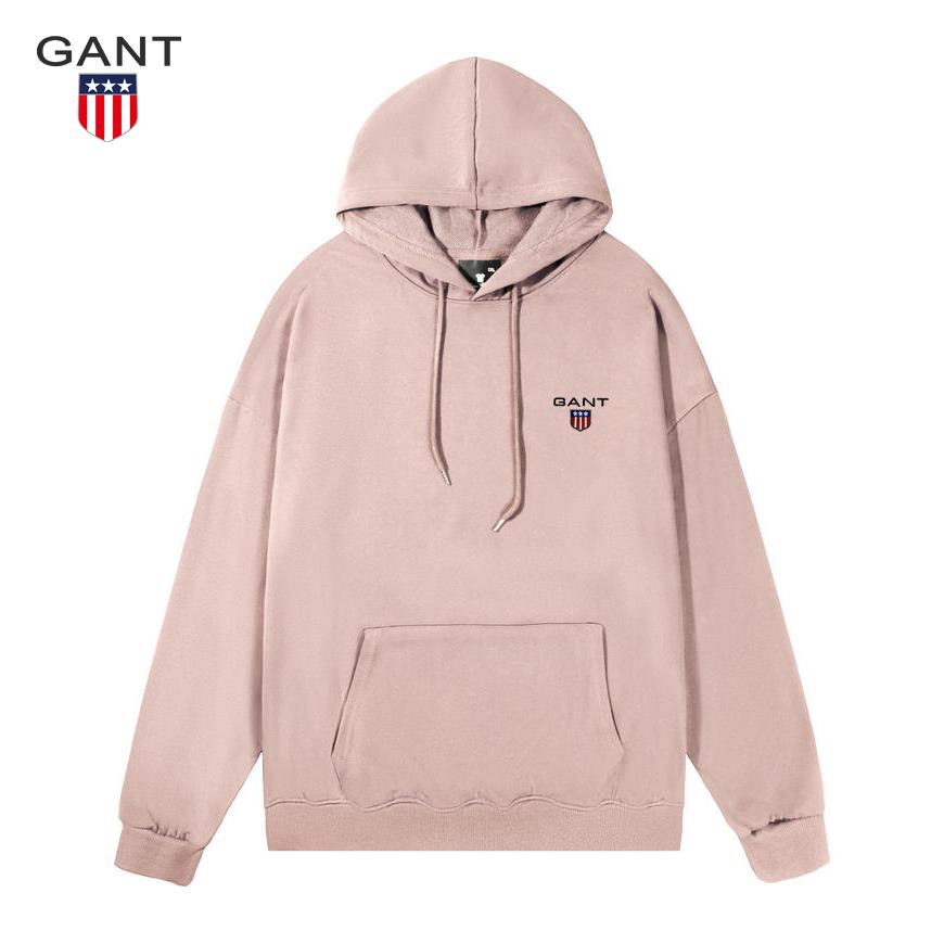 Gant Men's and Women's Spring and Autumn Thin Embroidered Hoodie Pullover, Casual Sports Running Hoodie