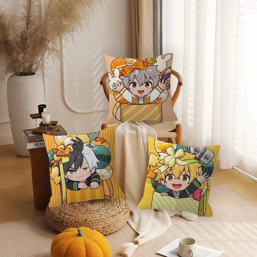 Japanese Anime Wind Breaker Pillow Cushion Cover Pillowcase Living Room Sofa Home Decor