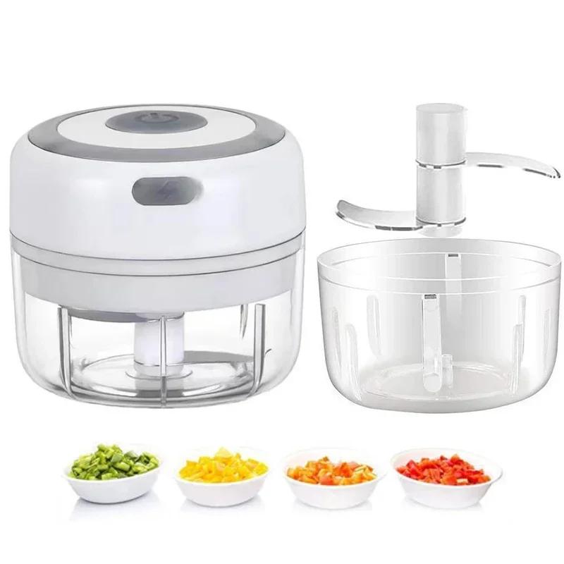 250ML USB Electric Mini Garlic Chopper Powerful Meat Grinder And Vegetable Onion Crusher For Cutter Kitchen Cooking Accessories