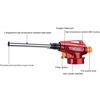 Ветрозащищенная газовая горелка-зажигалка со съемной конструкцией и регулируемым пламенем
