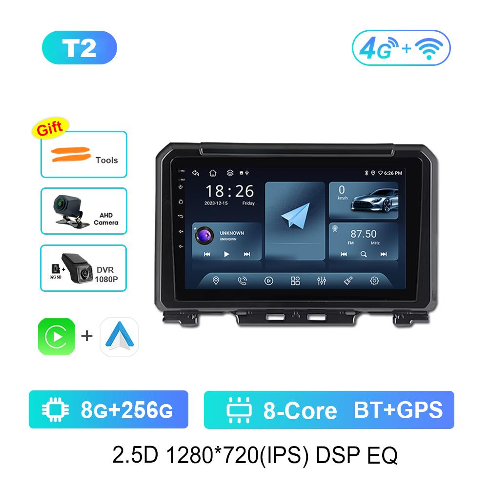 Для Suzuki Jimny 2018 - 2020 GPS-навигация DSP Стерео HD Сенсорный экран Bluetooth Android Автомобильная магнитола Мультимедийный видеоплеер