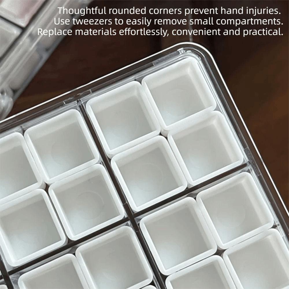 Plastic Nail Charms Case Detachable Grids Jewelry Organizing Box  Nail Rhinestone