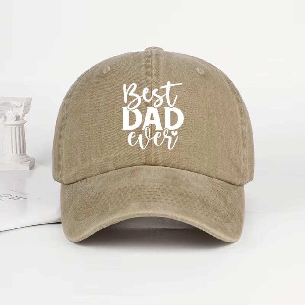 Curved Brim Best Dad Ever Hats Adjustable Sun Hat Casual Letter Printed Baseball Caps Gift