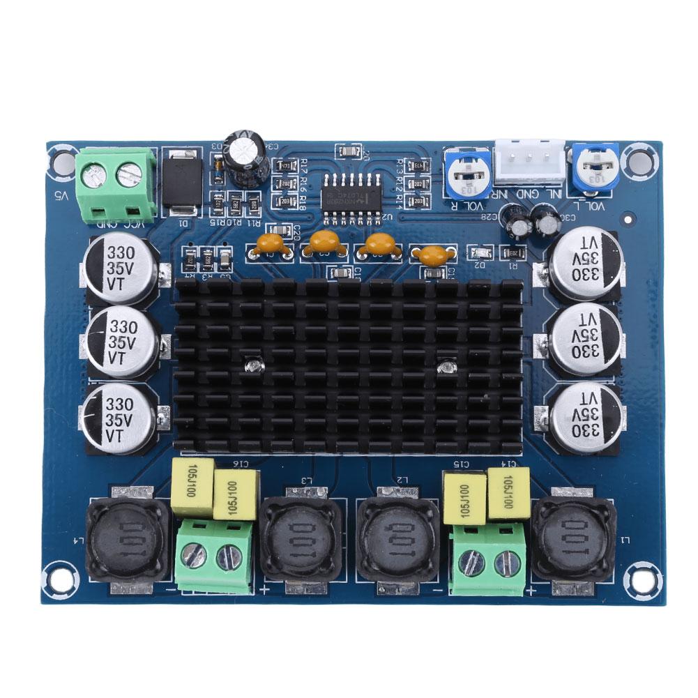 XH-M543 Модуль стереоусилителя звука 2*120 Вт Сделано в Китае TPA3116D2 DC 12-26 В 2 канала Электронные компоненты