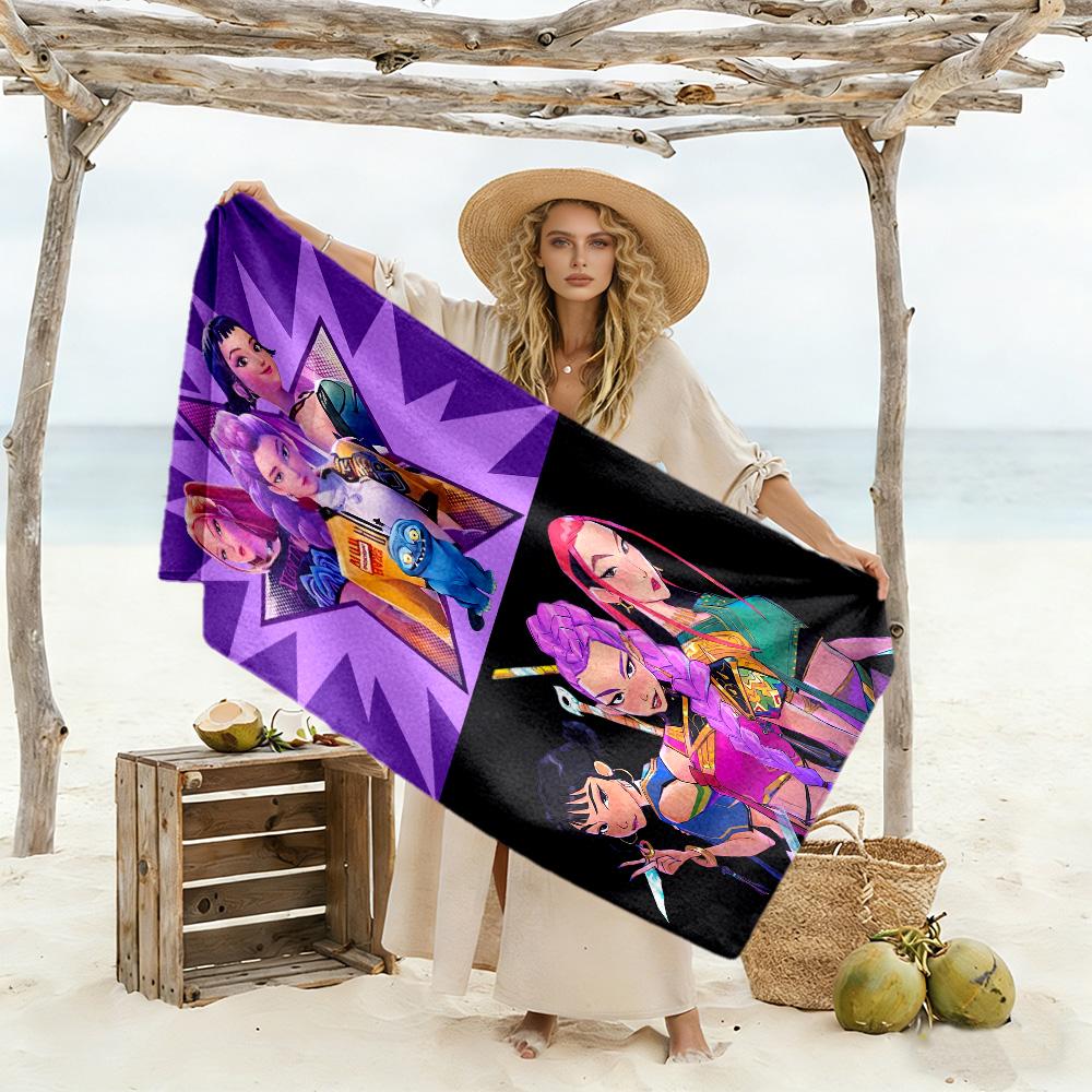 Huntress Power Squad Beach Towel Super Soft & Absorbent Comfortable Lightweight Suitable for Swimming, Gym, Camping, Yoga Vacation