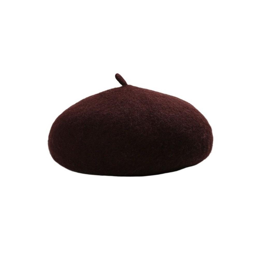 Keep Warm Women Wool Berets Plush British Beanie Hat Vintage Painter Caps Winter