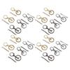 20 комплектов крючков для брелоков из цинкового сплава с кольцами для цепочек, вспомогательная игла для DIY, вращающиеся на 360 градусов, блестящие застежки-лобстеры