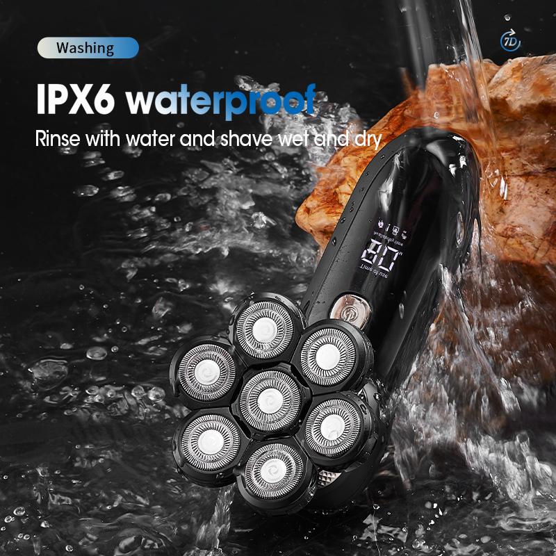 Electric Shaver Men's Body Hair Back Hair Trimmer 6 In 1 Multi-functional Beard Knife Hair Clipper Bald Head Machine