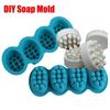 4 Hole Oval Massage Soap Silicone Mold DIY Multicavity Geometry Round Candle Resin Making Tool Cake Baking Mould Gift
