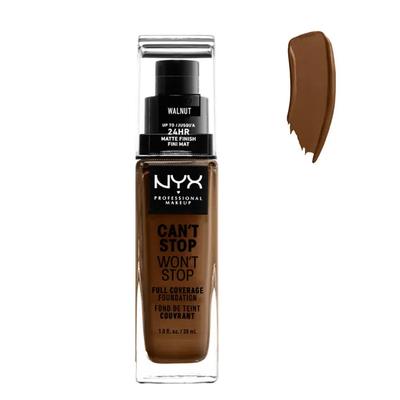 Тональная основа Nyx Can't Stop Won't Stop Full Coverage, орех, 30 мл