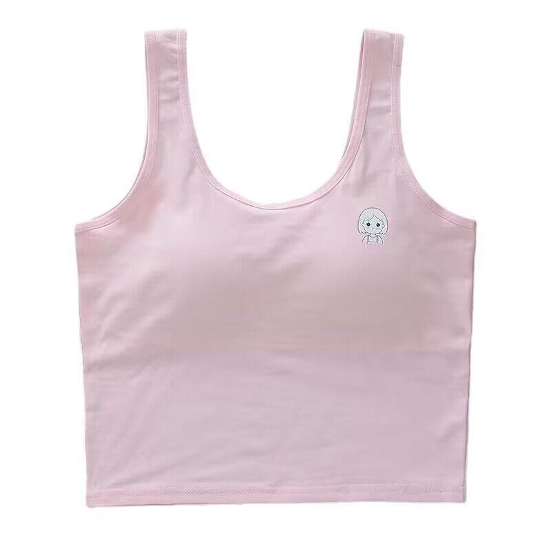 Хлопковый бюстгальтер, нижнее белье для подростков, тренировочный бюстгальтер для девочек, укороченный топ, 8–14 лет