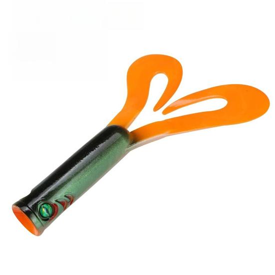 14,5 см / 21,7 г Двойной извивающийся хвост Мягкая приманка Дальний заброс ПВХ Бионическая искусственная приманка для рыбалки на пресноводную и морскую рыбу, форель, окунь