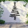 Metal Christmas Tree Wall Art Rust-Resistant Christmas Tree Line Handicrafts