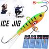 Fishing Lures Set 4Pcs Full Metal Spoon Vib Fishing Baits Feather Fishing Treble Hook Sea Fishing