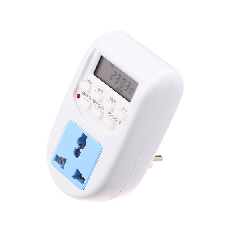 Электронный цифровой таймер с европейской вилкой 220 В, переключатель циклической розетки, программируемая розетка с таймером, переключатель обратного отсчета, кухонный таймер