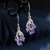 925 Silver Sterling Amethyst Gemstone Jewelry Dorp Earring 925 Silver Aros Mujer Oreja Orecchini Amethyst Earring Girls