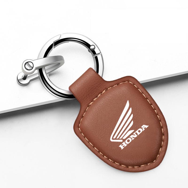 PU Leather Motorcycle Keychain Key Decoration Ring Anti-Loss Pendants For Honda CB400CB650FCBF CBR25ORR CRF SH3O0 NC75O HONDA MV1