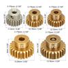 uxcell RC 48DP Hardened Aluminum Pinion Gears for 110112 RC Model Cars, 3.175mm Shaft, 20T21T22T23T24T, 5 Pieces