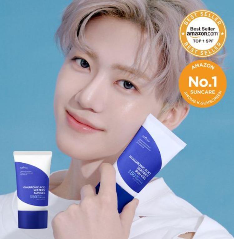 ISNTREE Hyaluronic Acid Watery Sun Gel 50ml | SPF50+ Hydrating Korean Sunscreen
