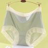 High Elasticity Panties Patchwork Lace Underwear Lightweight Knicker for Women Briefs High Waisted Ice Silk Underpants