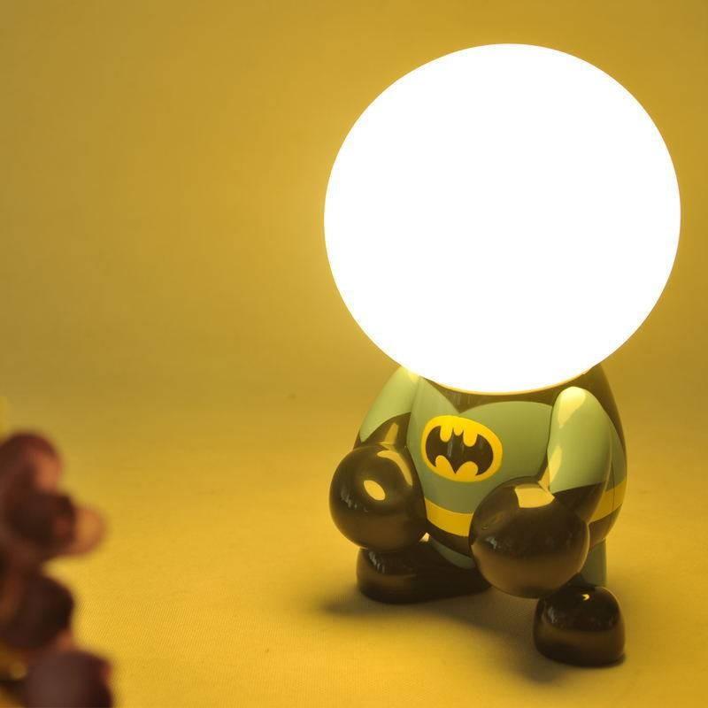 Superhero Cartoon Led Desk Lamp With Energy Saving Light For Kids Bedroom Decor