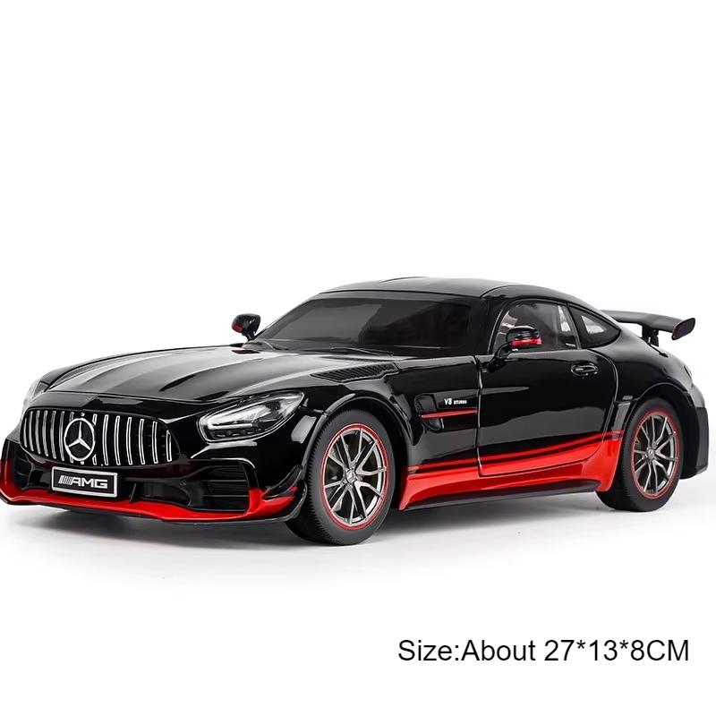 1:18 Большой Размер Pagani Huayra BC GTR Литой Металлический Модель Автомобиля Игрушечные Транспортные Средства Звук Свет Амортизация Модели Подарки для Детей