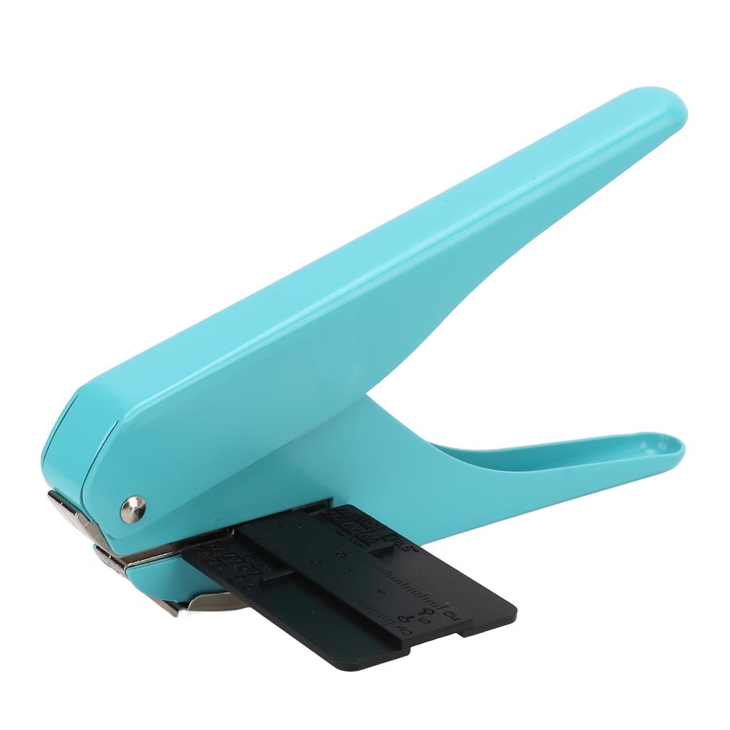 Single Hole Punch 10 Pages Practical Manually Shiitake Shape Hole Puncher Single with Positioning Ruler for Stationery