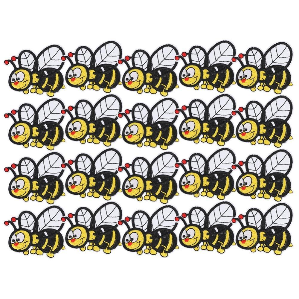 20pcs Fabric Patches Iron On Patches Embroidered Cloth Sew On Patches For Clothes