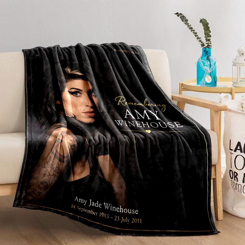 Amy Winehouse Tribute Blanket for all seasons blanket lunch break throw gift