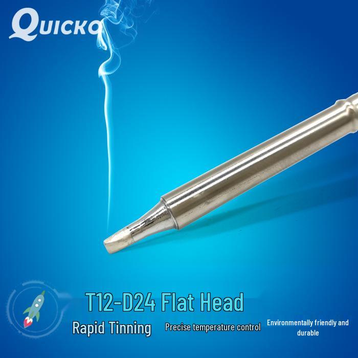 Набор паяльных жал QUICKO T12: Белый Свет, Плоская Головка, Модели D52/D24/DL32/D16