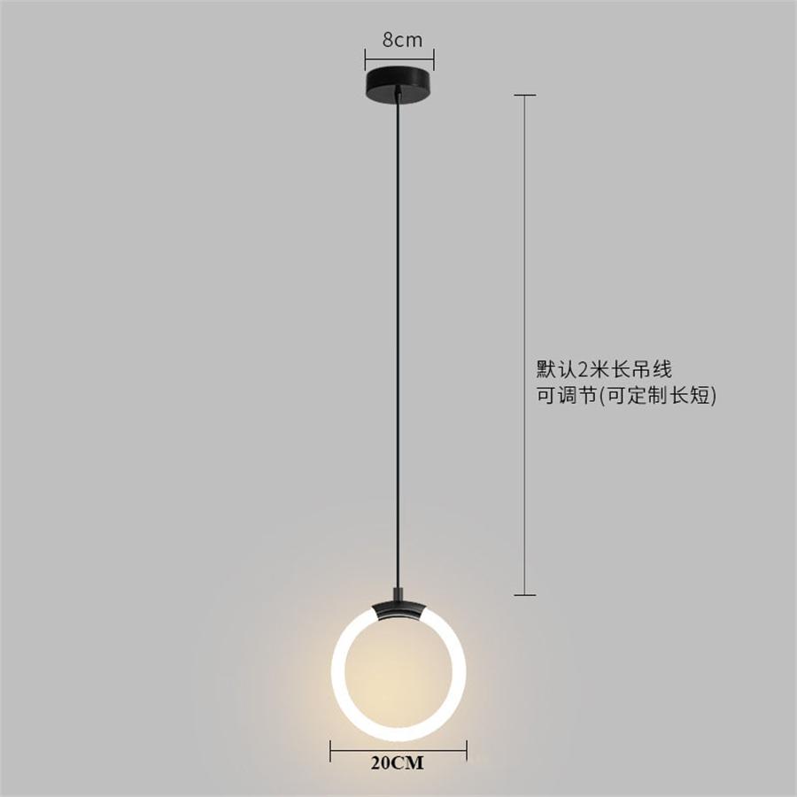 Современные простые светодиодные подвесные светильники для спальни, круглые кольца, светодиодная подвесная лампа, кухонный остров, магазин, бар, кафе, длинная люстра