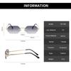 Fashion Vintage Rimless Square Sunglasses Women Men Luxury Brand Designer Popular Travel Small Frame Sun Glasses Sexy Ladies