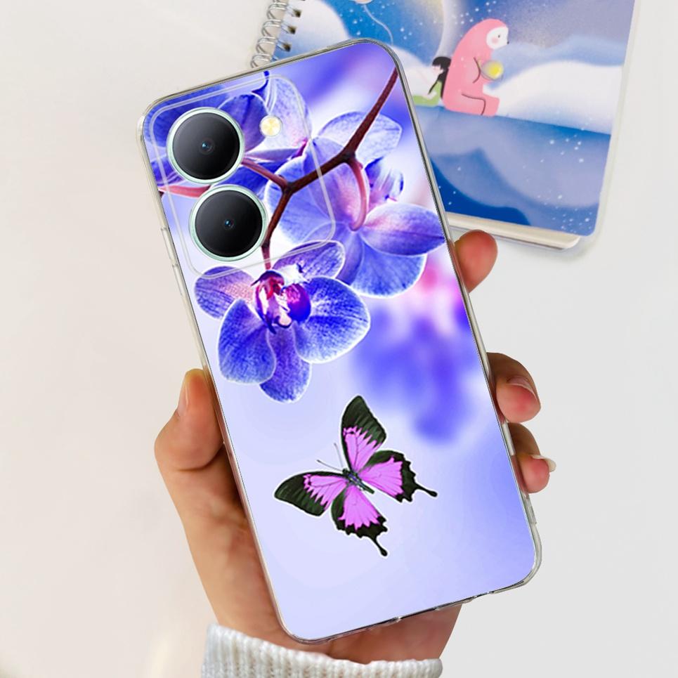 Силиконовый Мягкий Задний Чехол Для Vivo Y27s Чехол Для Vivo Y27s V2322 Телефон Чехлы CoverVivo Y78 Y78M Coque Funda Женская Мода Новый