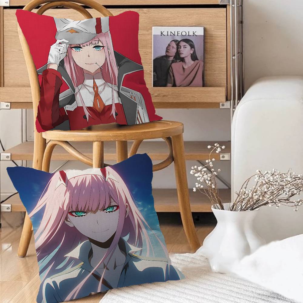 Аниме DARLINGS In The FRANXX-X Наволочка Съемная Моющаяся Наволочка – Мягкий Лен для Всех Сезонов