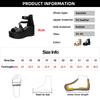 Fashion Women's Peep Toe Chunky Platform Sandals Ankle Strap Wedge Heel Gladiator Sandals for Women 2025 Summer Thick Bottom Beach Shoes