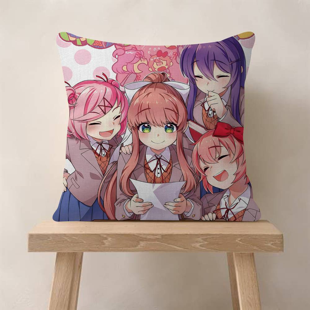 Игра Doki DDoki Литературный Клуб Мультяшная Подушка Подарки Домашний Офис Мебель Спальня Диван Автомобильная Подушка Чехол xсм
