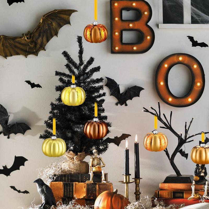 Christmas Ornament Garden Decoration Pumpkin Shape Exquisite Christmas Decoration Party Decoration 6/12PCS