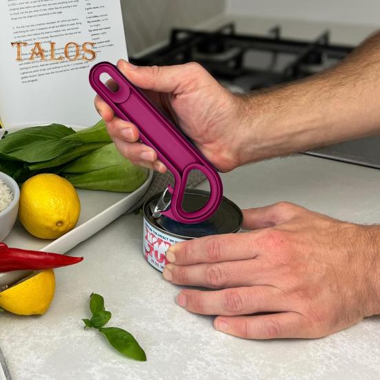 Ring Pull Can Opener Tool J Shape Handy Pop Top Jar Opener Aid for Seniors And Arthritis Ergonomic Easy Tab Opener for Soda Beer Tin