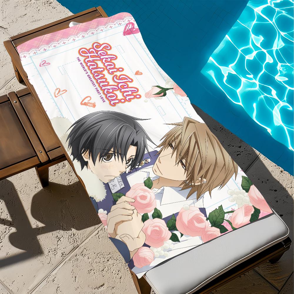 Аниме S-Sekai-ichi H-hatsukoi Полотенце Пляжное Быстросохнущее Мягкое Бассейновое Полотенца Подарок для Путешествий Спортзала Душа Кемпинга