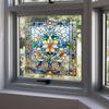 Двусторонние цветные балконные стеклянные окна с ретро-узором, украшение и декор, электростатические оконные наклейки