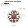 Винтажная брошь с цветком и кристаллами, женские этнические украшения, подарок для банкета, полый сплав, ультратонкая винтажная бижутерия
