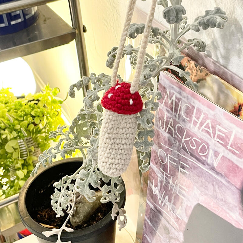 Грибок Вязаный Брелок для Бальзама для Губ Мини Тинт Держатель для Ключей Держатель для Помады