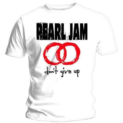 Pearl Jam Don't Give Up Men T-Shirt White S, 100% Cotton, Regular