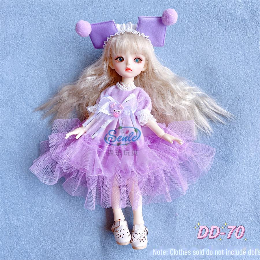 30 Cm 6-Point BJD Doll Dress Set - Lolita Style Clothes for Doll Dress-Up