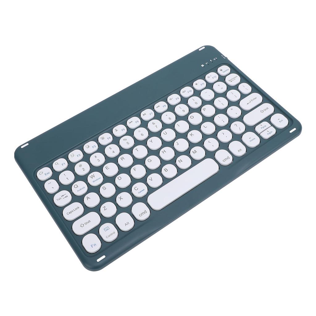 10 Inch Wireless Keyboard Ergonomic Round Keycaps Bluetooth Keyboard for Desktop Computer Laptop