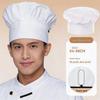 Унисекс Поварской колпак для кухни и пекарни - Белый Хлопково-полиэстеровая смесь