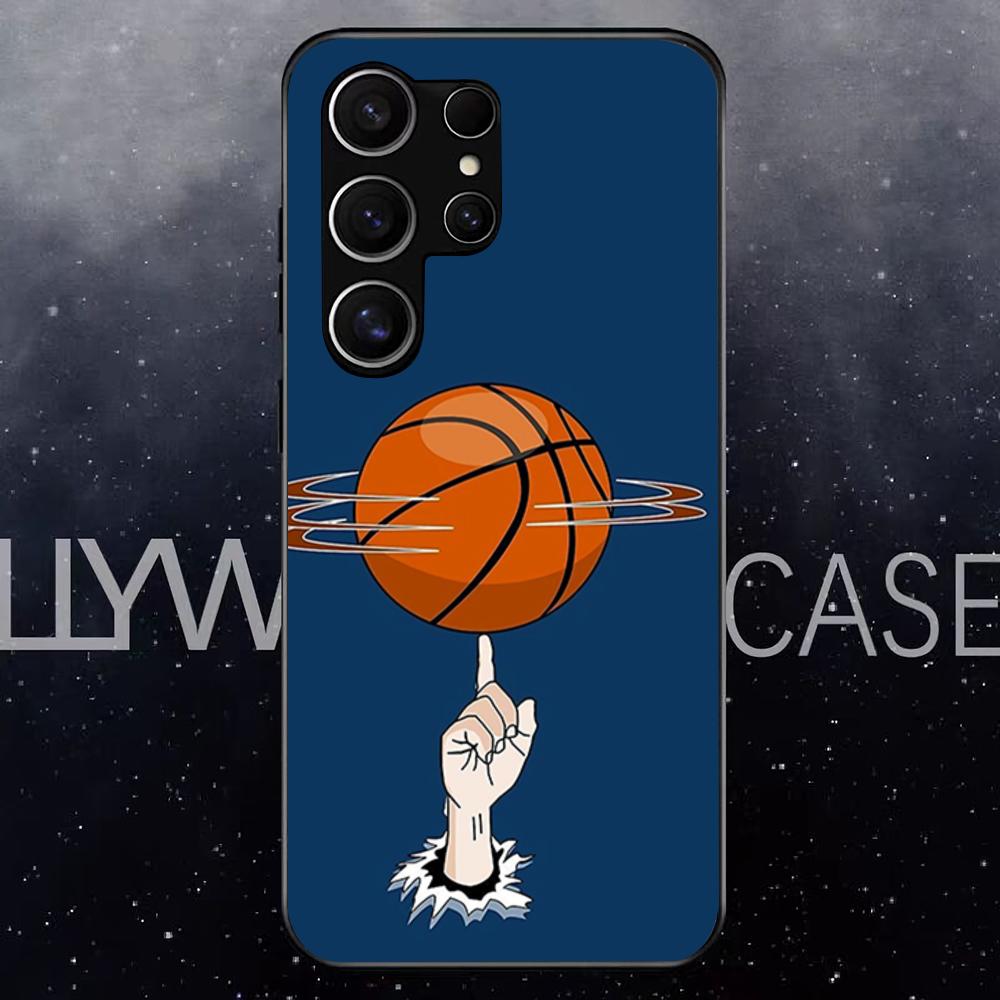 Basket Basketball Phone Case For Samsung S25 Edge Ultra S23 S22 S21 S20 Ultra Plus S24 Fe A54 A53 A25 Glass Cover