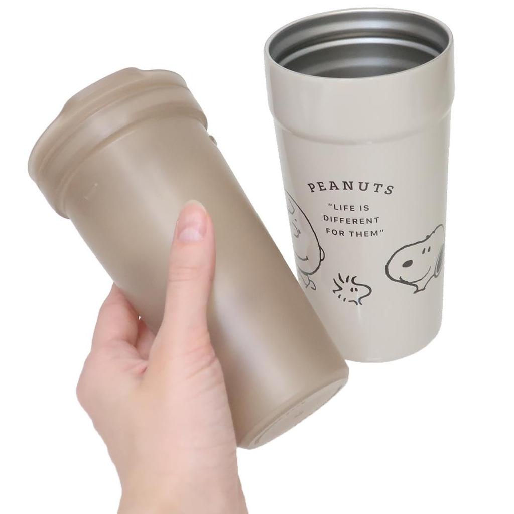 Kamio Japan Snoopy 2WAY Tumbler DIRECTION с внутренней чашкой для холодных и горячих напитков 218871