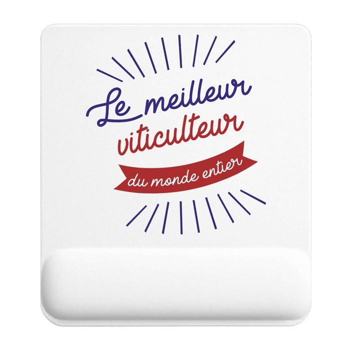 Tapis de souris - PLANETEE - Viticulteur Meilleur Monde - 22x18 cm - Surface lisse anti‑dérapante - Ép. 3 mm